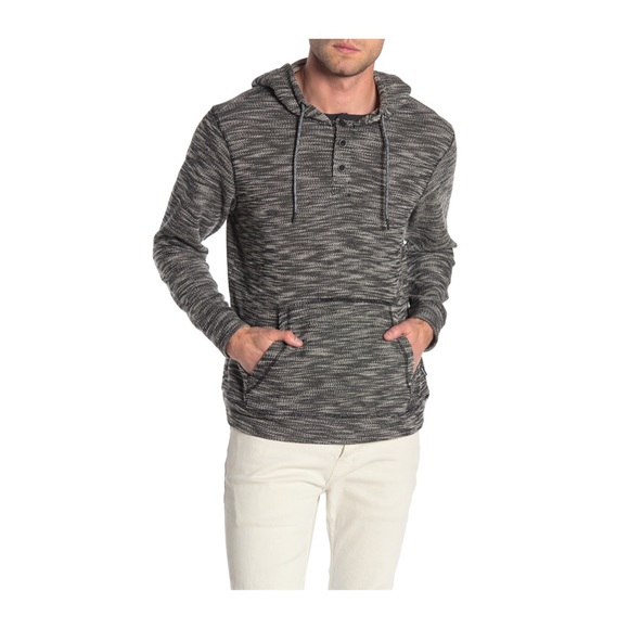 Nordstrom Other - Union Denim Henley Textured Hoodie Charcoal XLarge